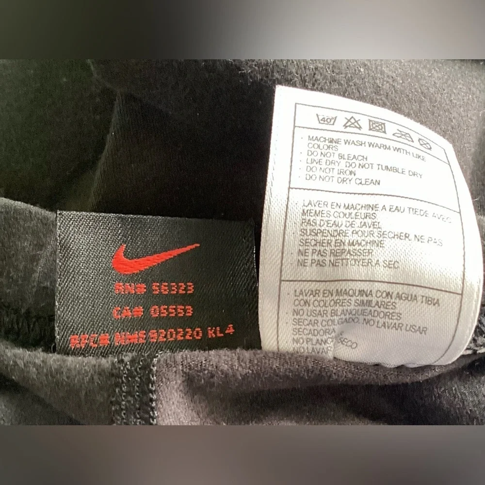 Skinny Nike 🇺🇸 Made USA Stretch Joggers Leggings Pants Black Small Medium